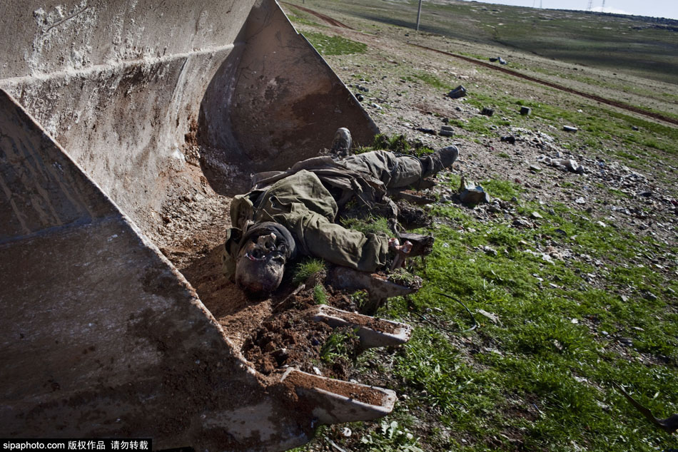 叙利亚工作队收集尸体掩埋乱葬岗 叙利亚工作队收集尸体掩埋乱葬岗